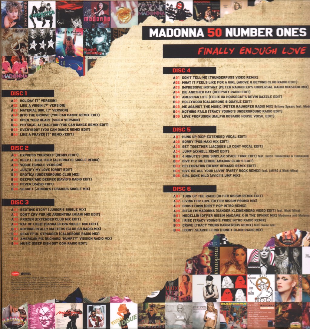 Madonna - Finally Enough Love (50 Number Ones) - Lp Box Set