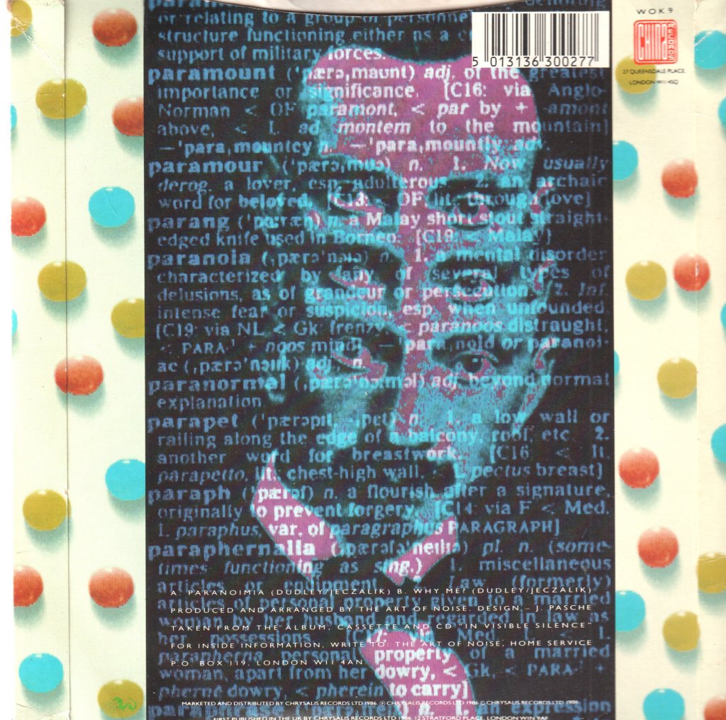 Art Of Noise - Paranoimia - 7 Inch