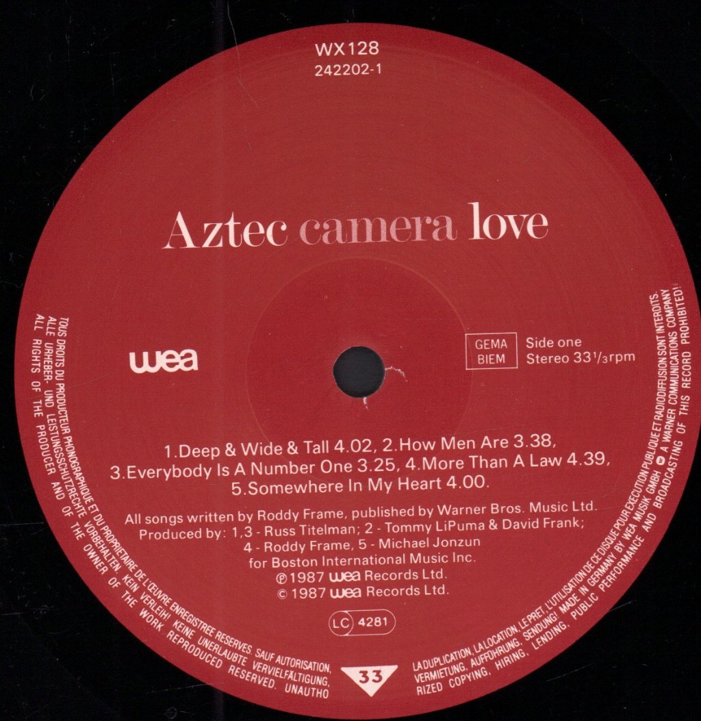 Aztec Camera - Love - Lp