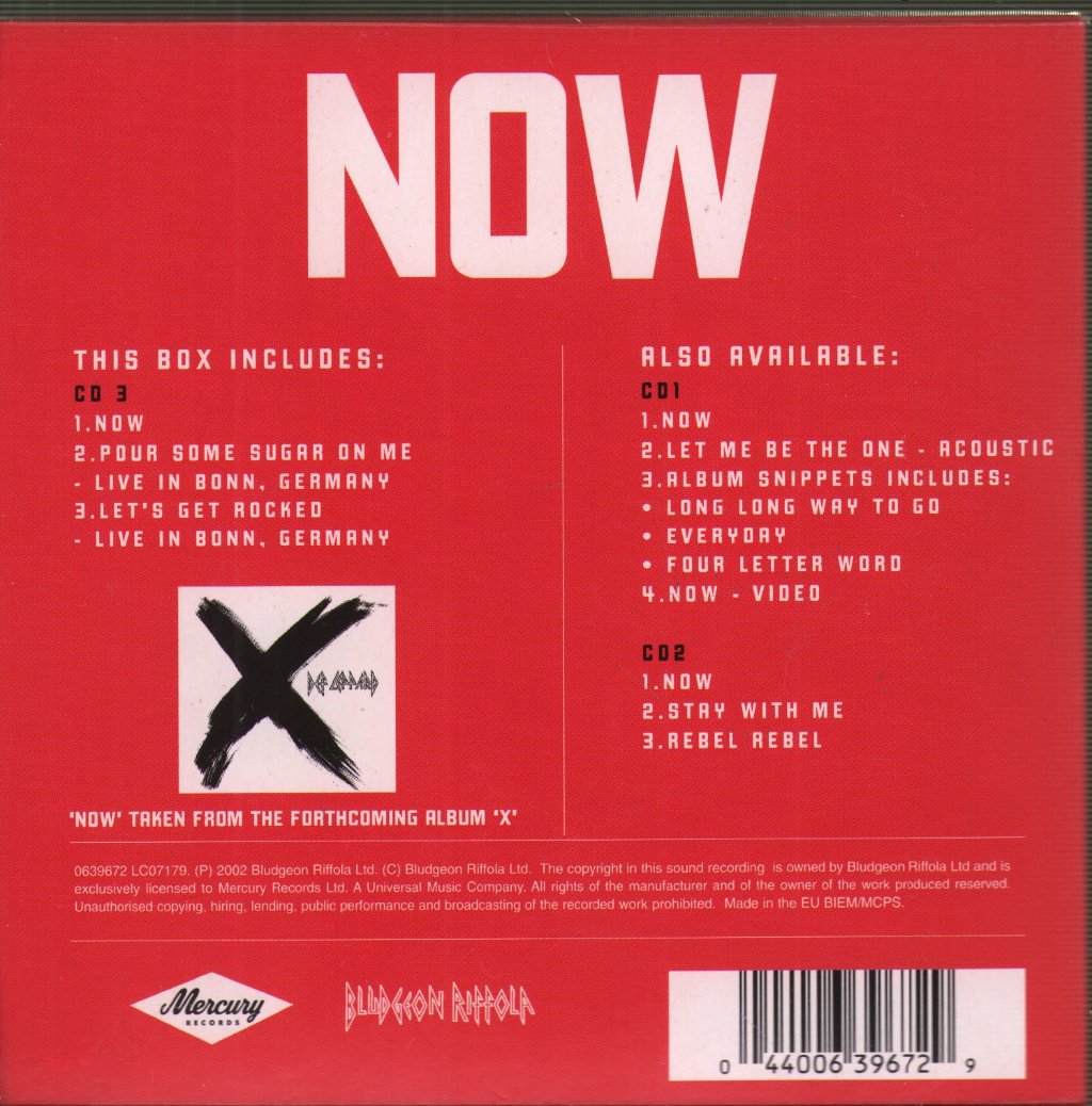 Def Leppard - Now - Triple Cd