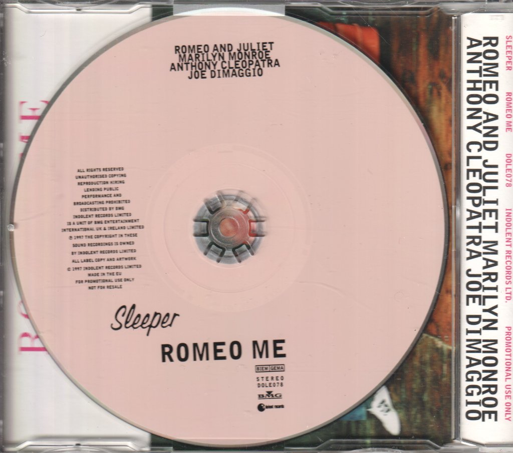 Sleeper (Indie Band) - Romeo Me - Cd