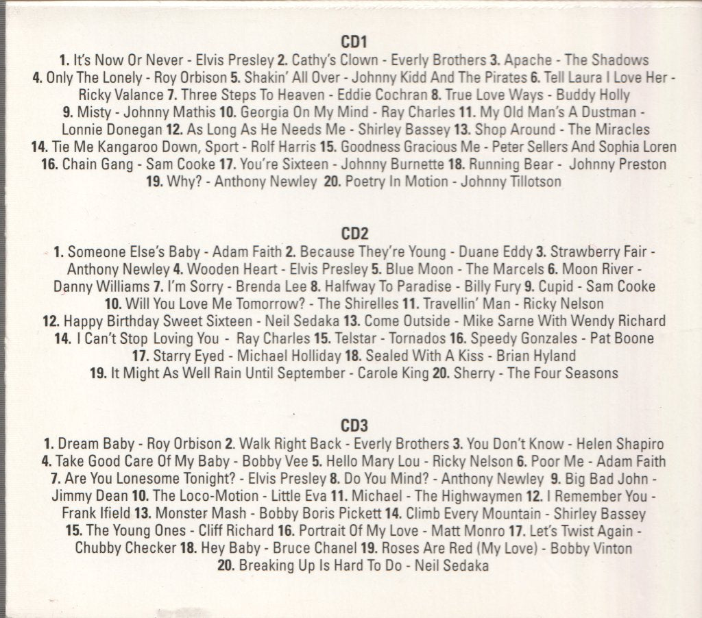 Various Artists - Hits Of The 60s - Cd Set