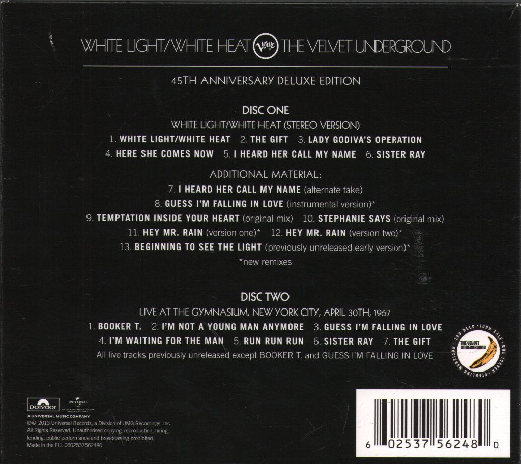Velvet Underground - White Light/White Heat - Cd Set