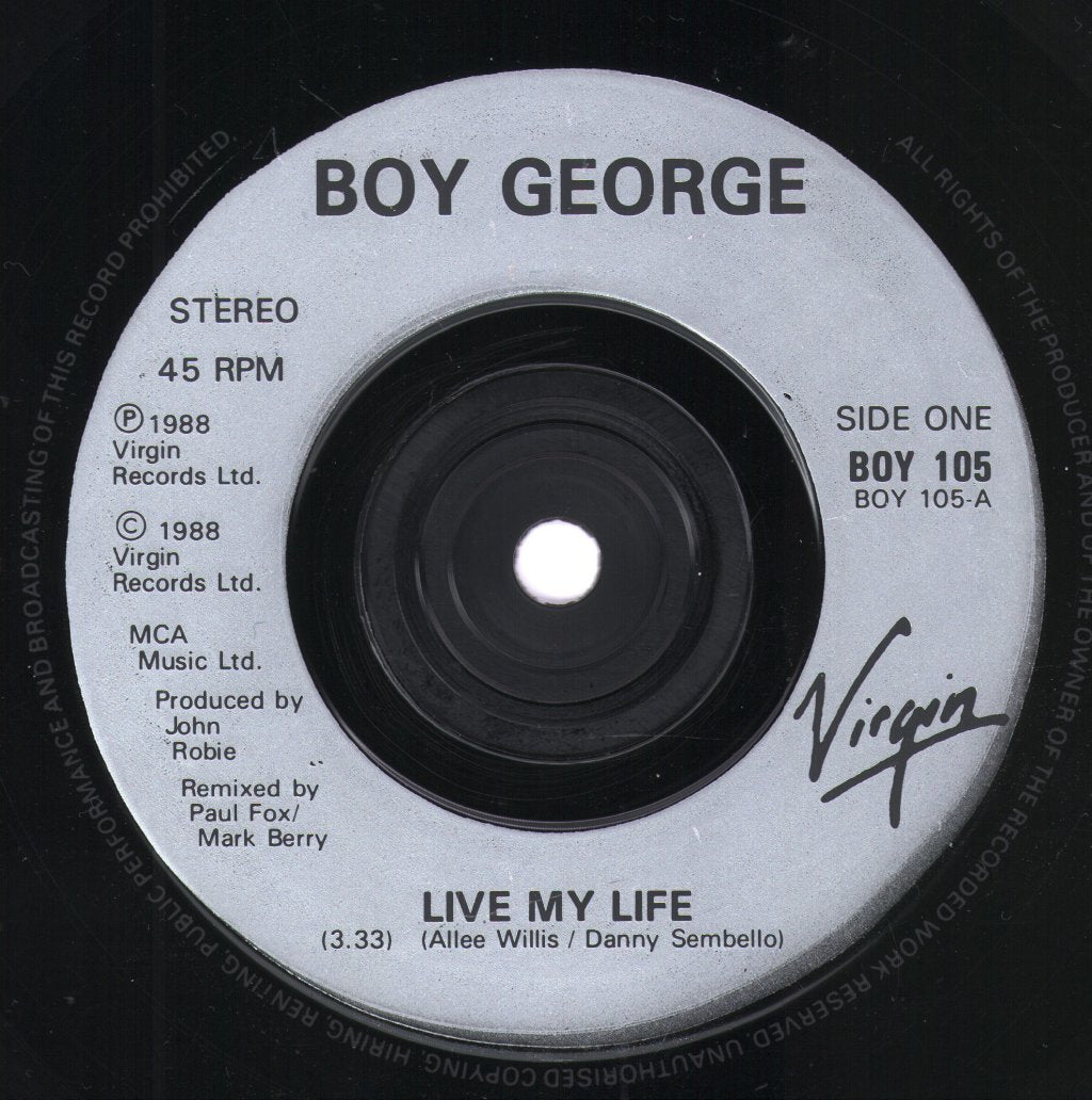 Boy George - Live My Life - 7 Inch