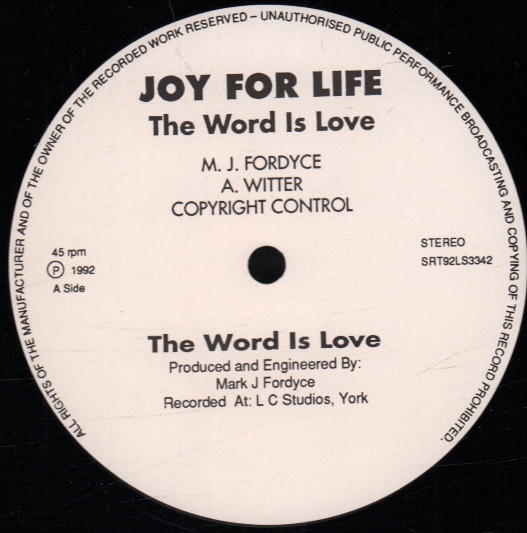 Nicole J - Word Is Love - 12 Inch
