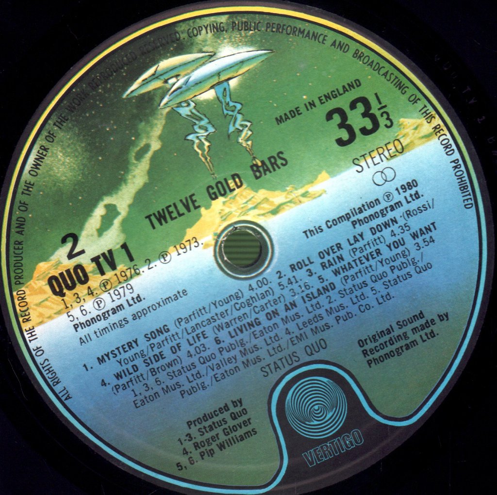 Status Quo - 12 Gold Bars - Lp