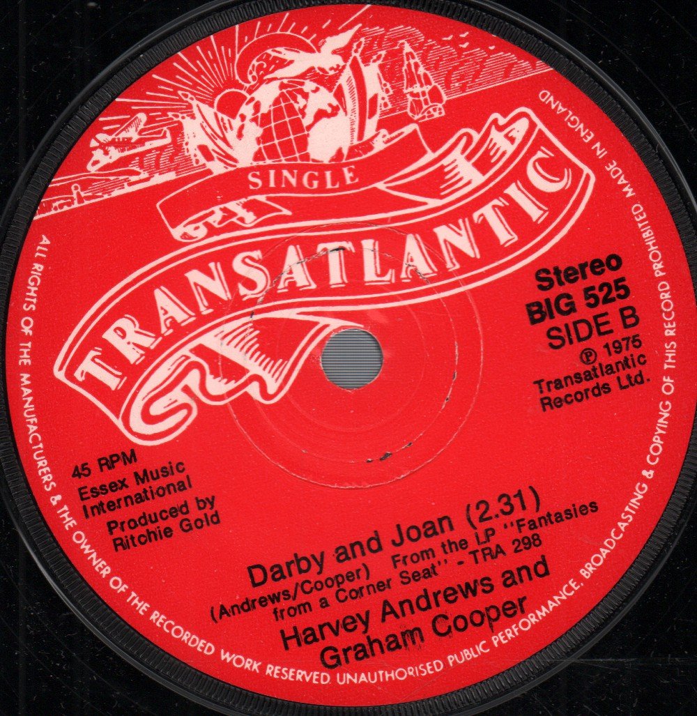 Harvey Andrews And Graham Cooper - From Today - 7 Inch
