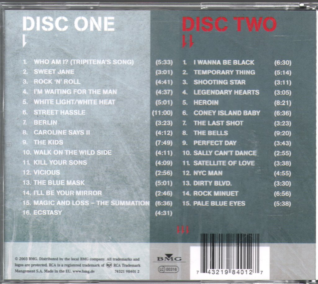 Lou Reed - NYC Man - Double Cd