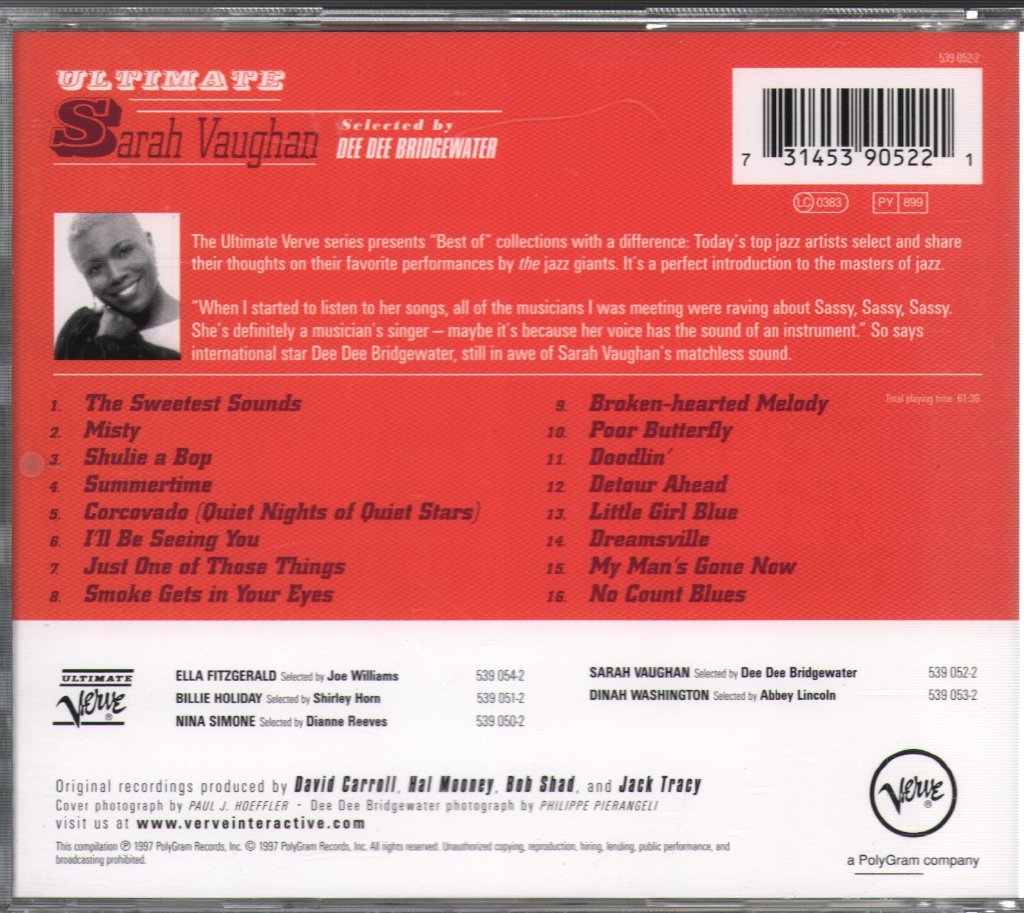 Sarah Vaughan - Ultimate Sarah Vaughan - Cd