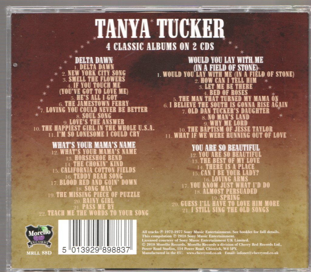 Tanya Tucker - Delta Dawn/What's Your Mama's Name/Would You Lay With Me (In A Field Of Stone)/You Are So Beautiful - Double Cd