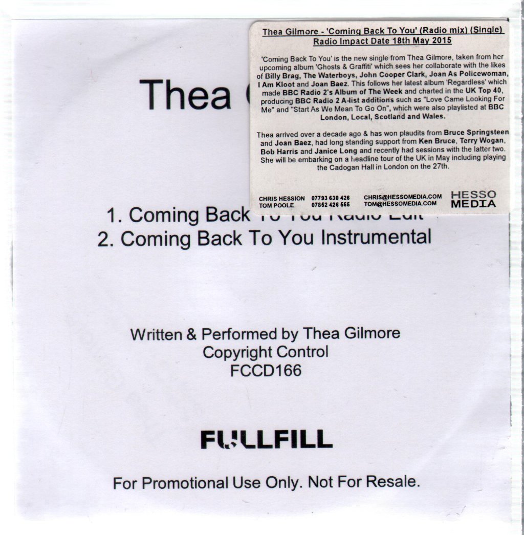 Thea Gilmore - Coming Back To You - Cdr