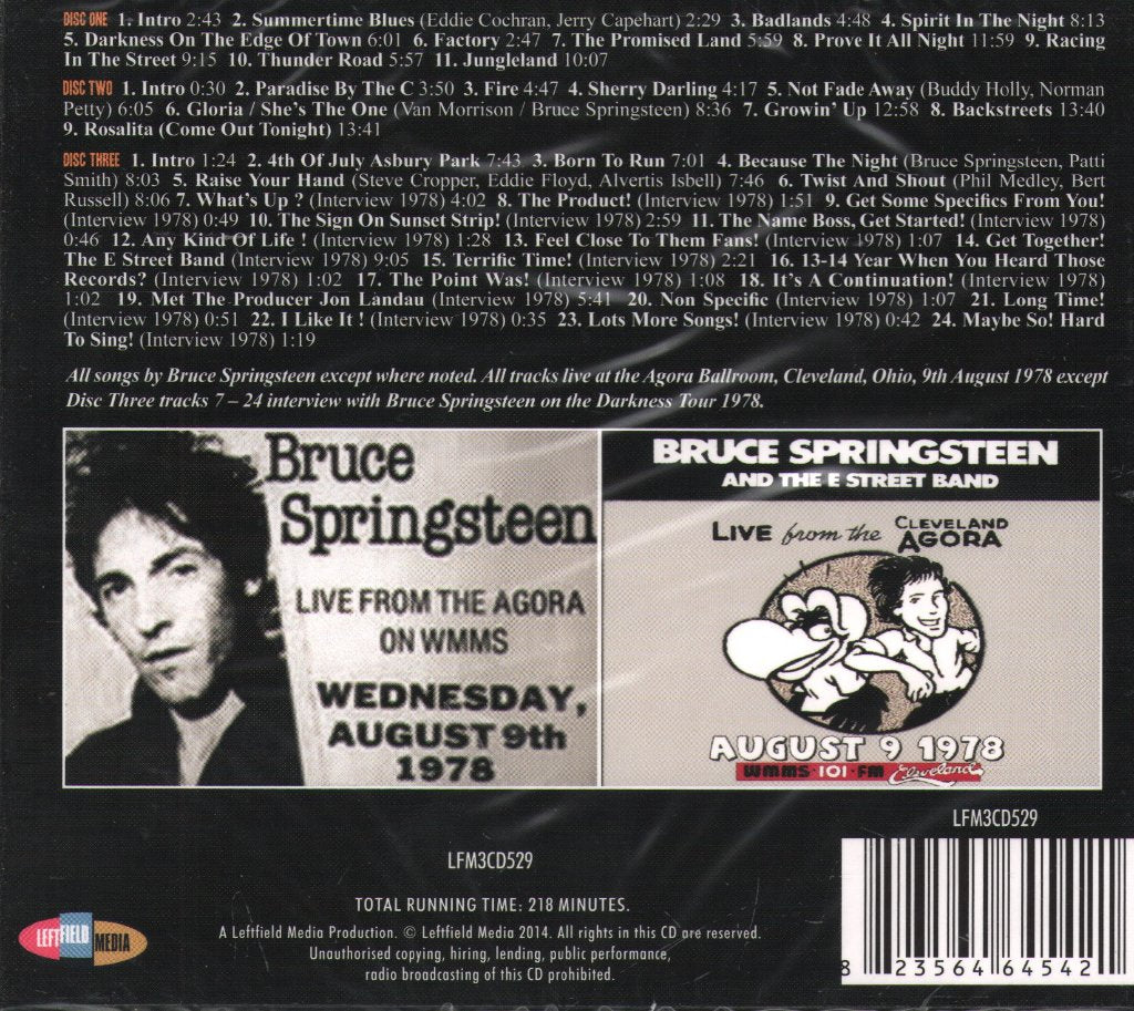 Bruce Springsteen & The E-Street Band - Agora Ballroom 1978 - Cd Set