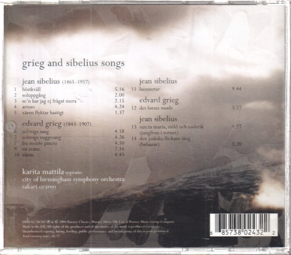 Karita Mattila - Grieg And Sibelius Songs - Cd