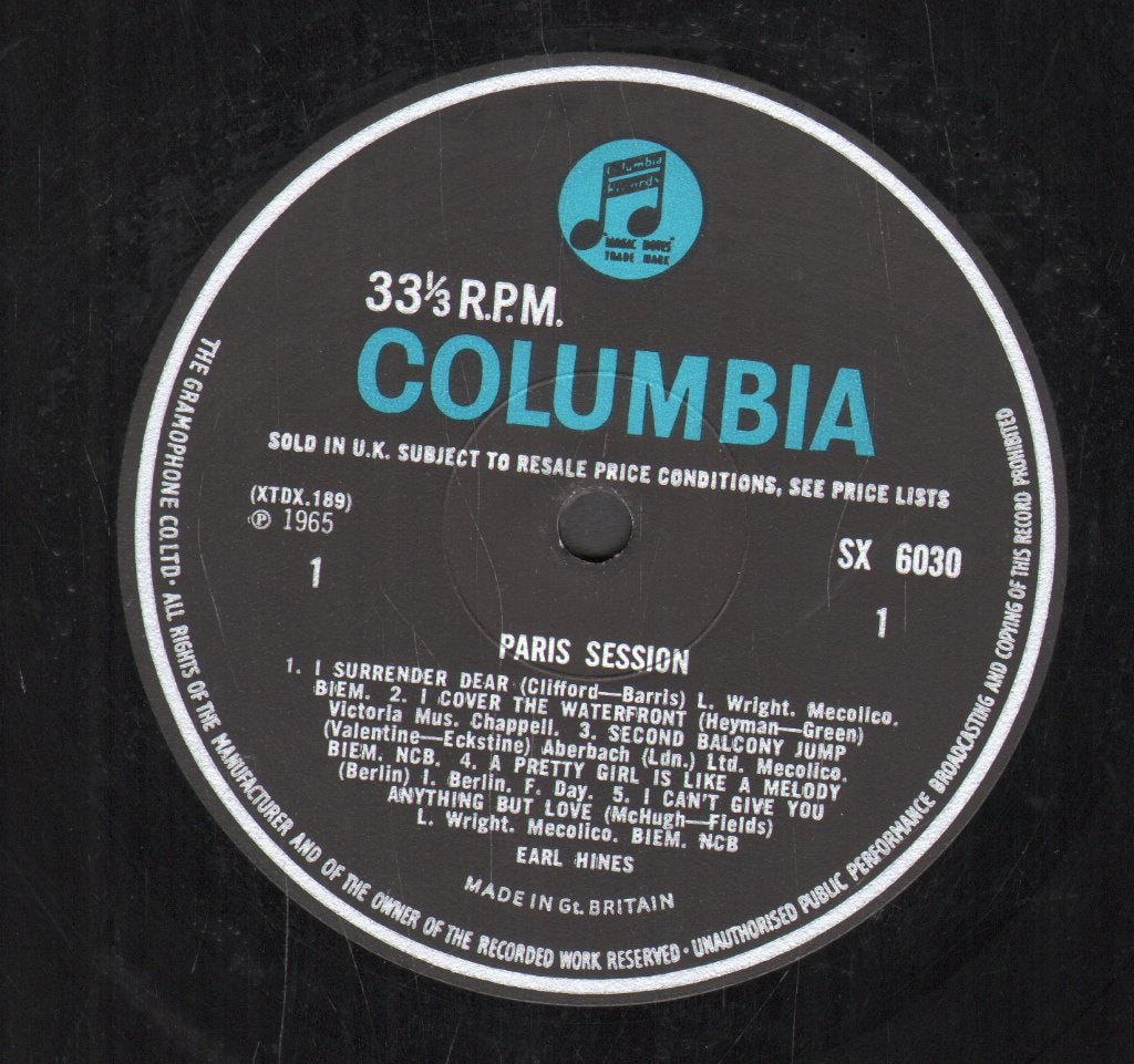 Earl Hines - Paris Session - Lp
