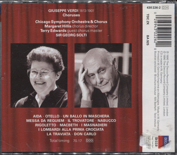 Giuseppe Verdi - Choruses - Cd