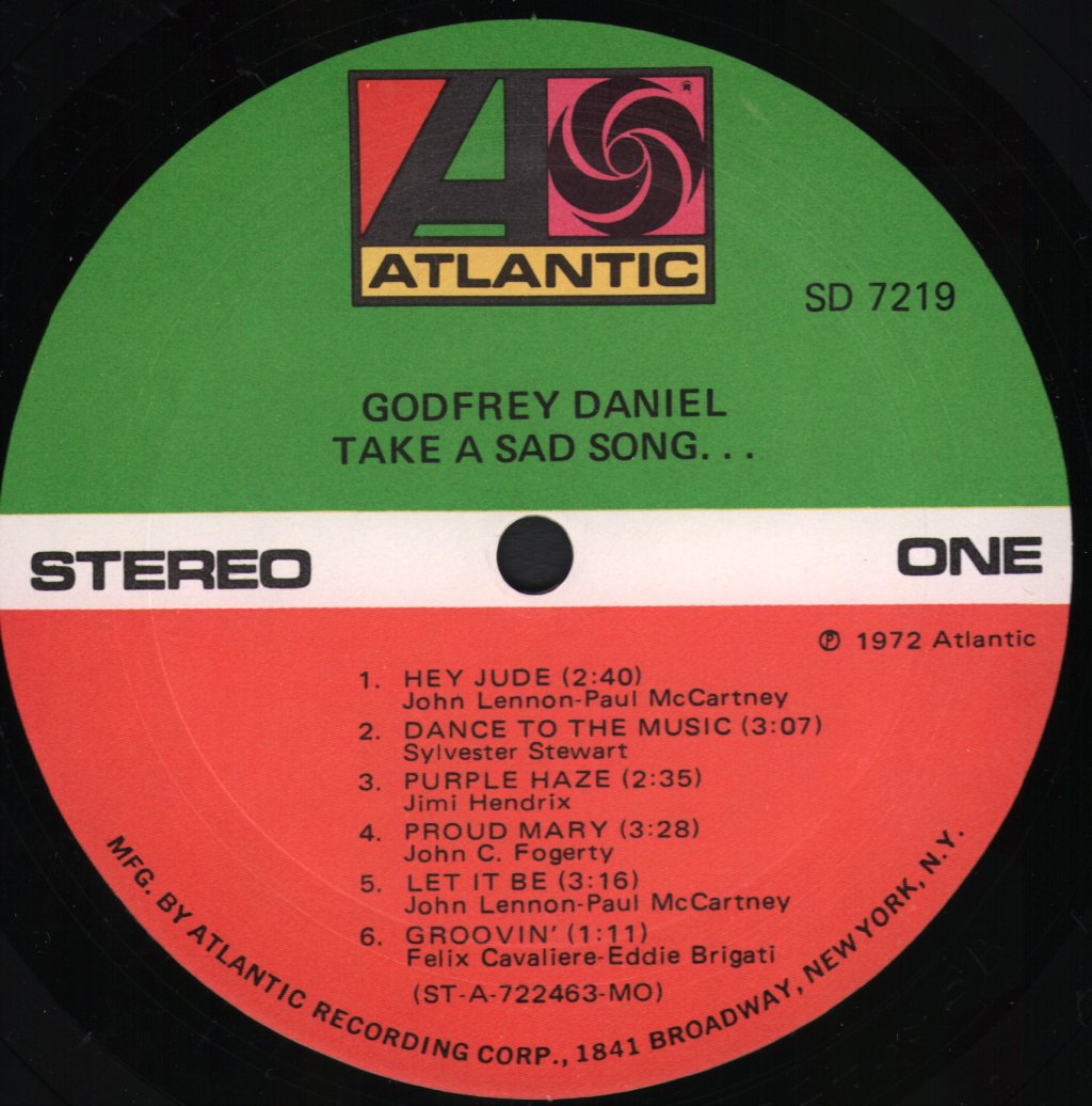 Godfrey Daniel - Take A Sad Song... - Lp