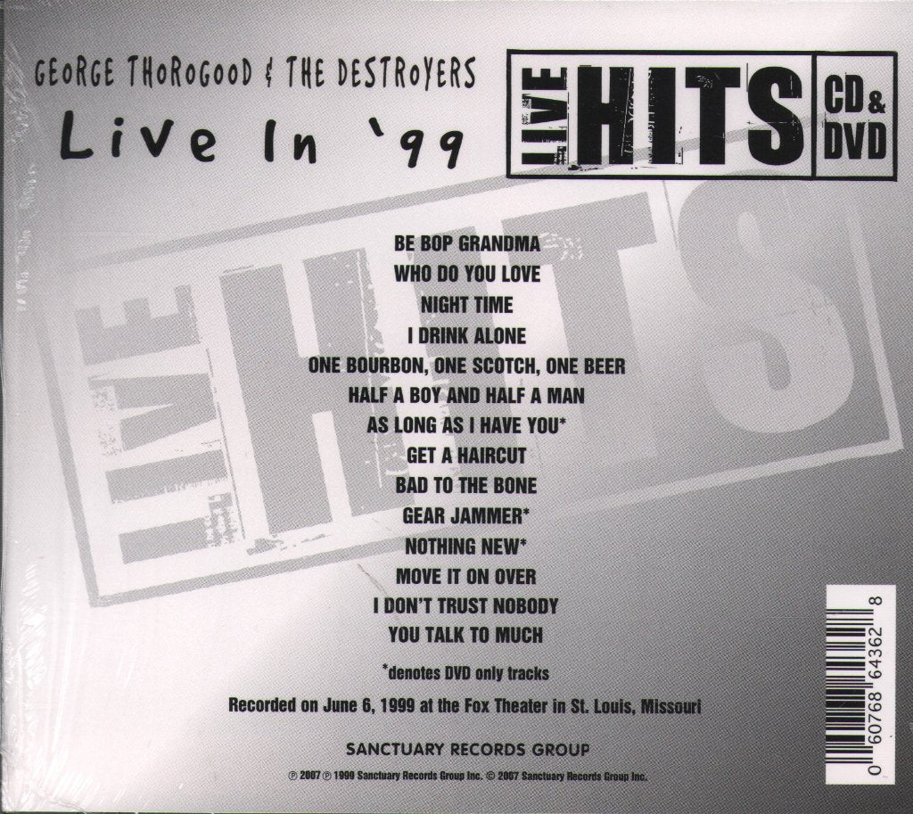 George Thorogood & The Destroyers - Live In '99 - Cd/Dvd