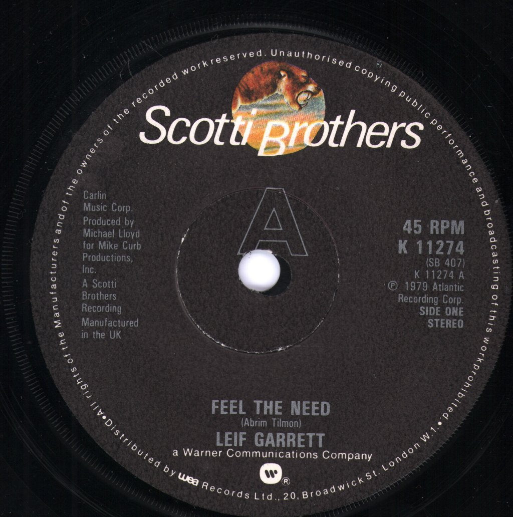 Leif Garrett - Feel The Need - 7 Inch