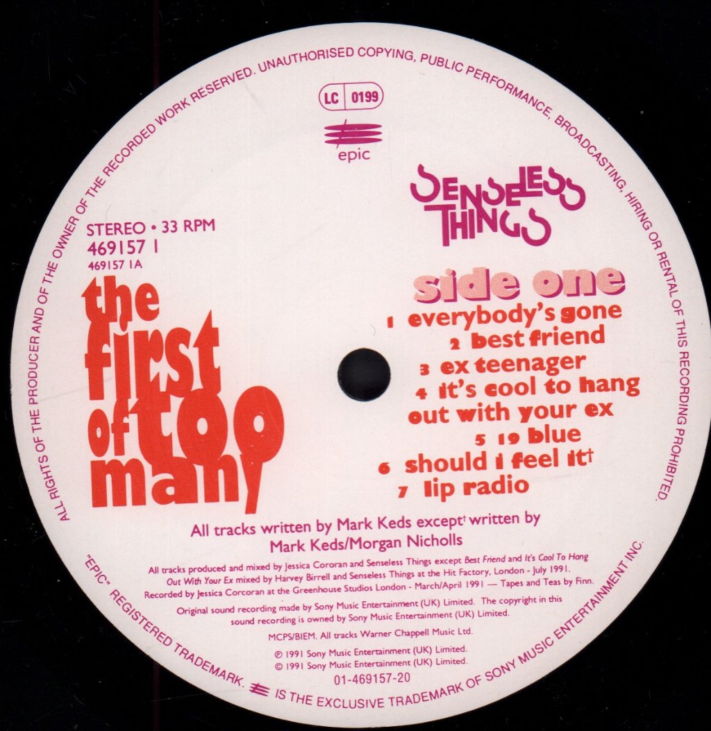 Senseless Things - First Of Too Many - Lp