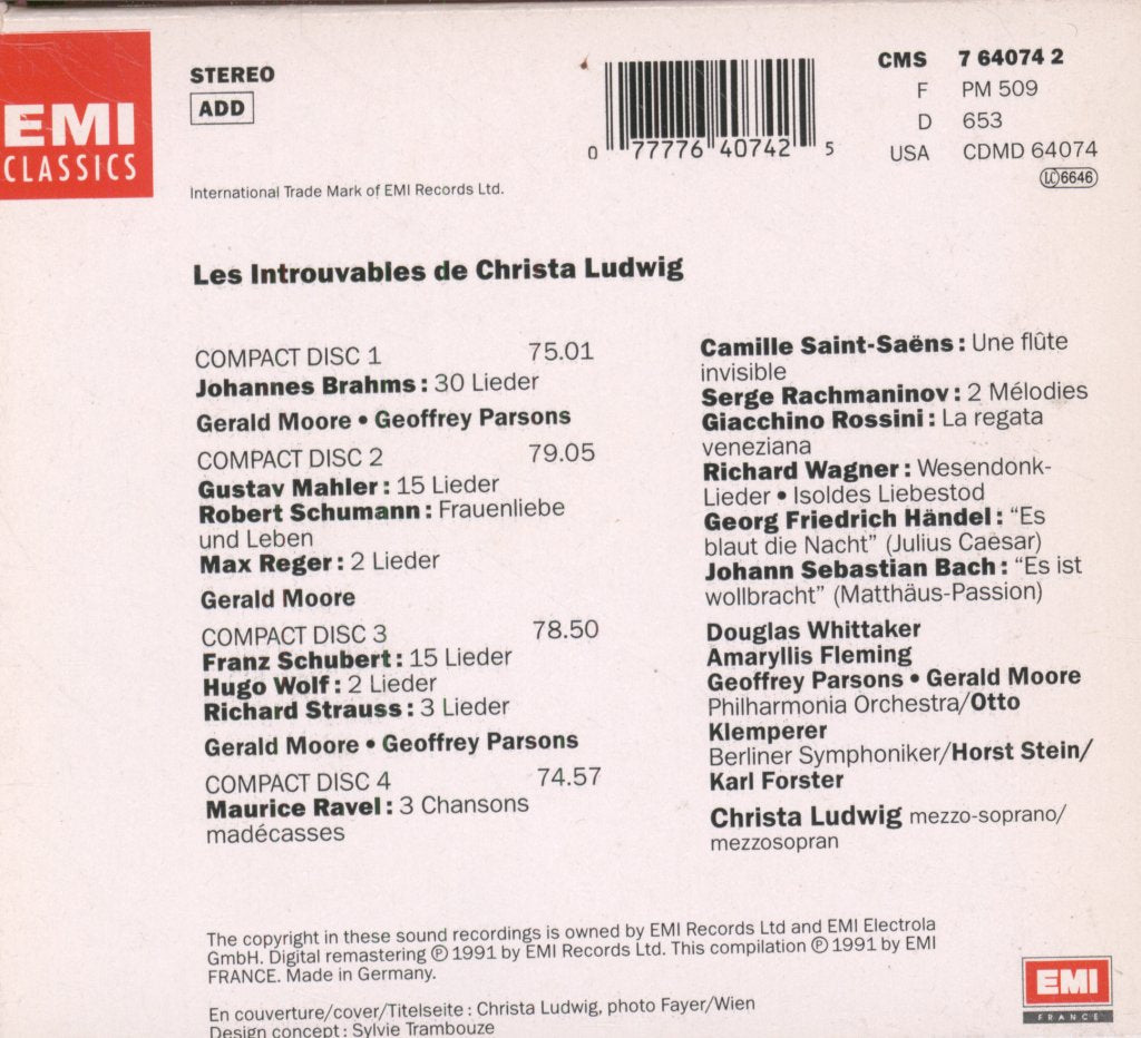 Christa Ludwig - Les Introuvables - Cd Set