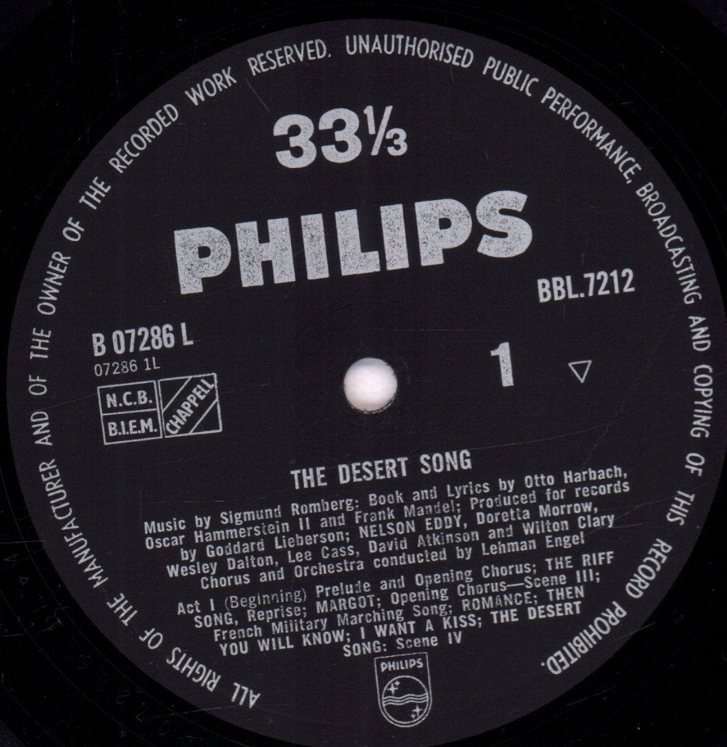 Nelson Eddy - Desert Song - Lp