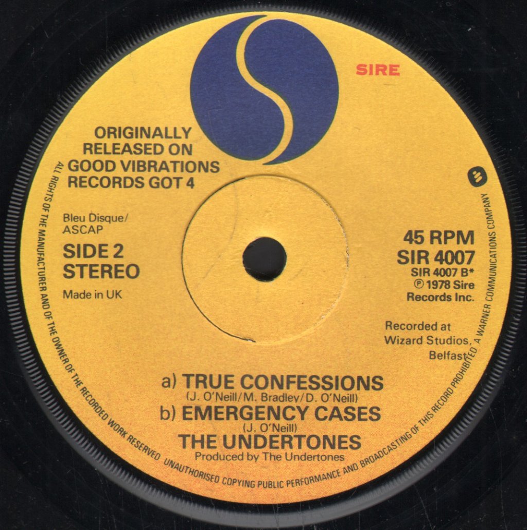 Undertones - Teenage Kicks - 7 Inch