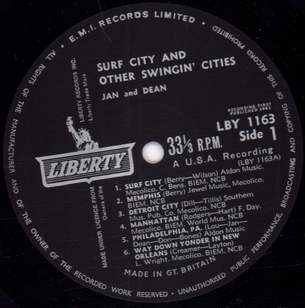 Jan & Dean - Surf City And Other Swingin' Cities - Lp