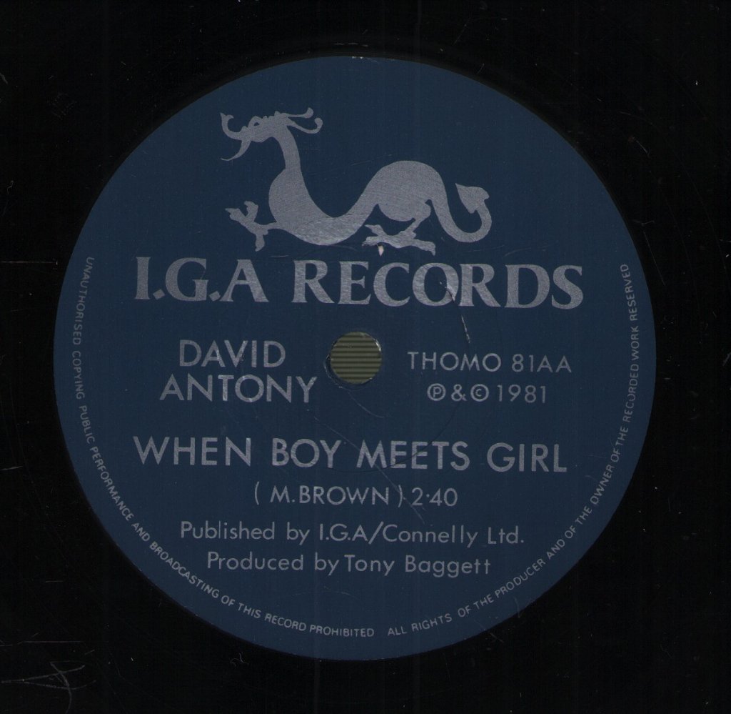 David Antony - My Lady Diana - 7 Inch