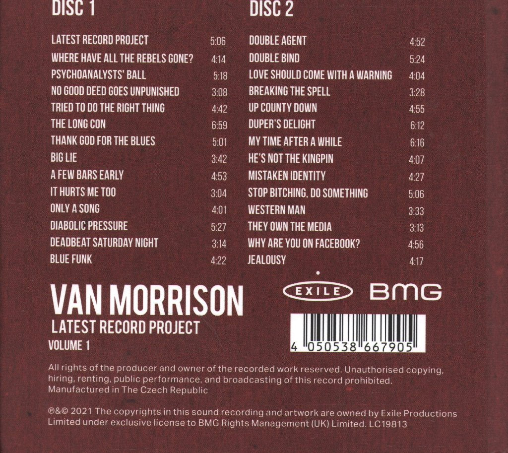 Van Morrison - Latest Record Project (Volume 1) - Double Cd
