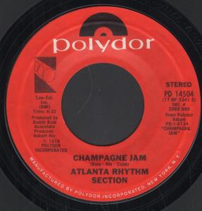 Atlanta Rhythm Section - Champagne Jam - 7 Inch