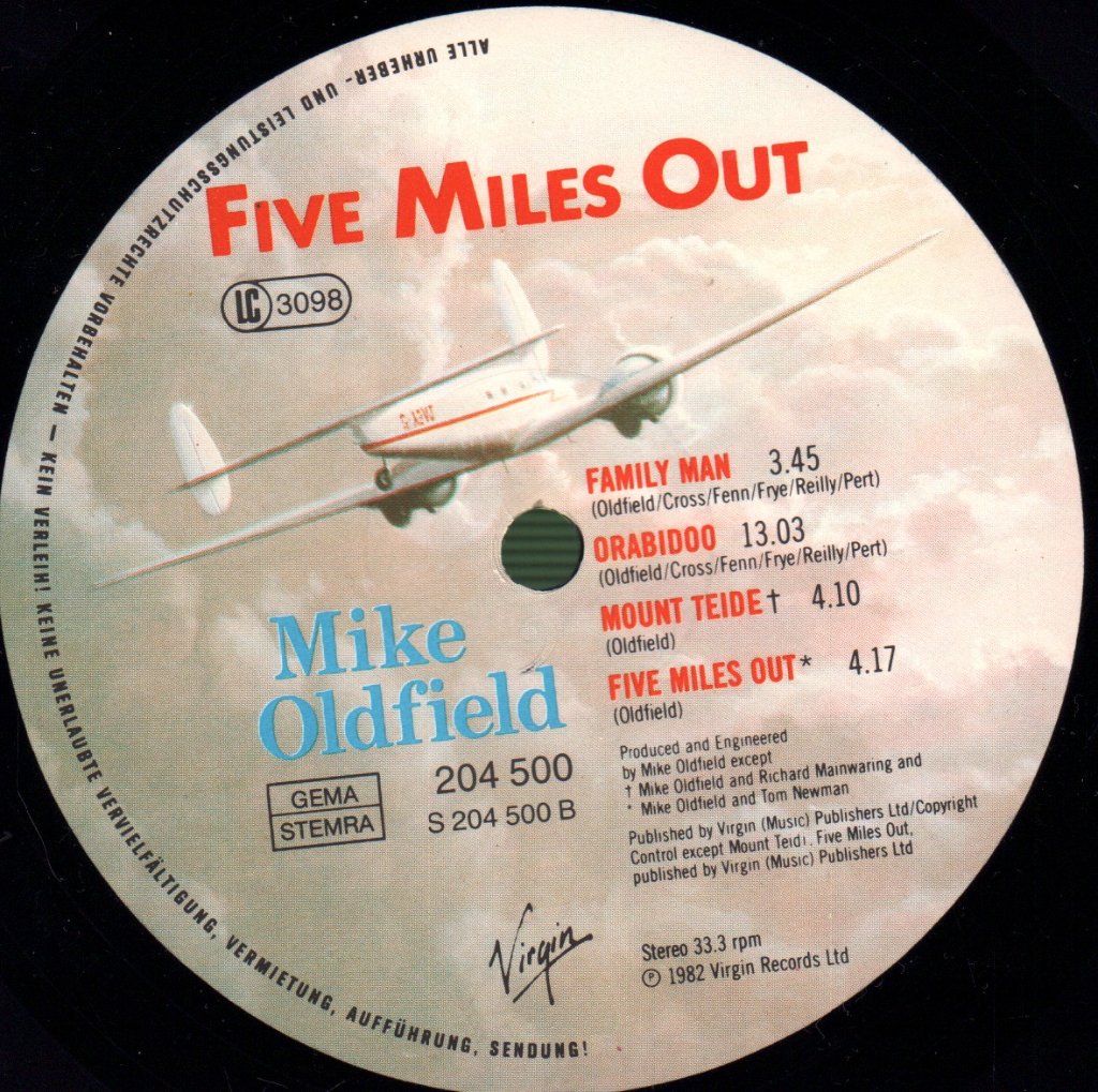 Mike Oldfield - Five Miles Out - Lp