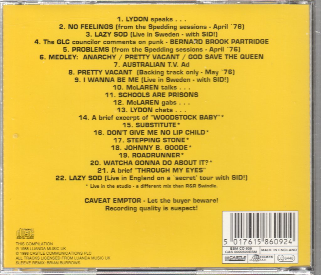 Sex Pistols - Pirates Of Destiny - Cd