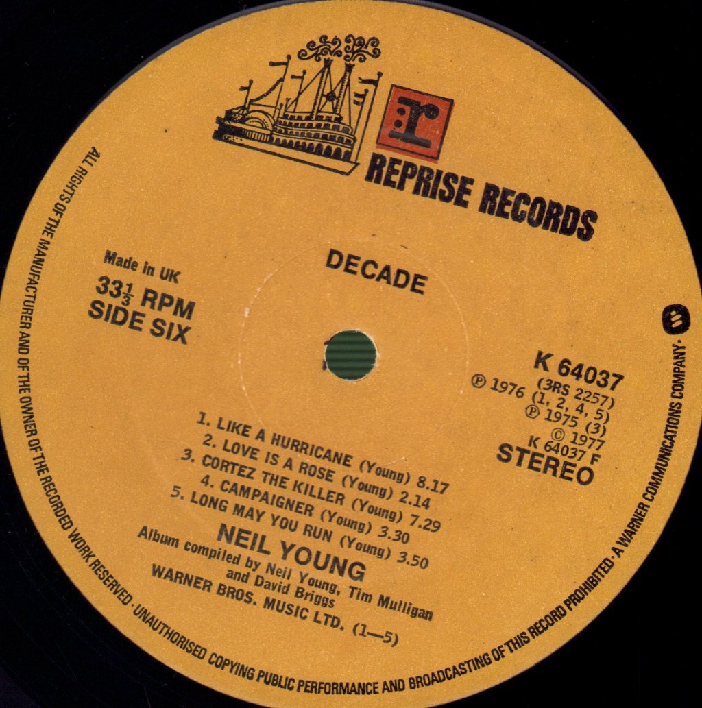 Neil Young - Decade - Triple Lp