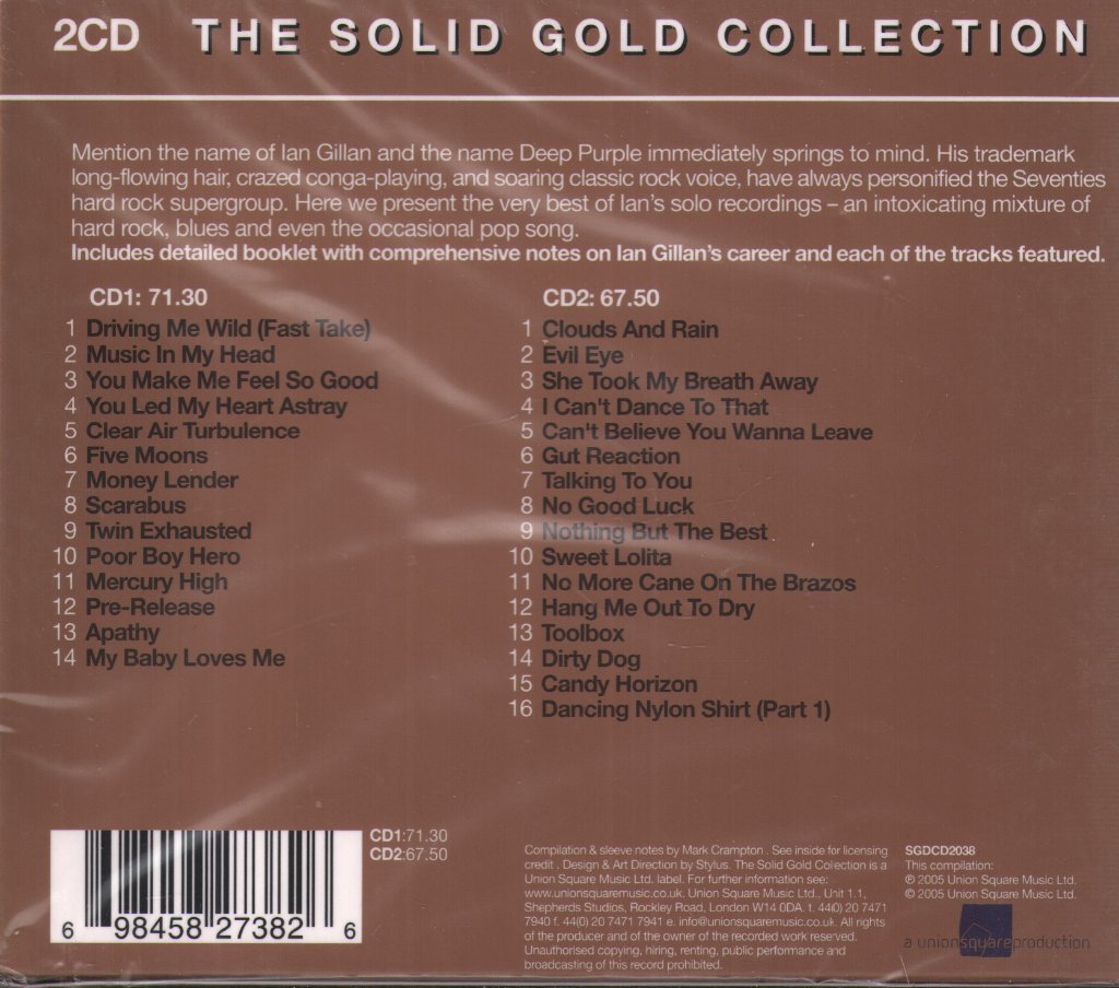 Ian Gillan - Solid Gold Collection - Double Cd