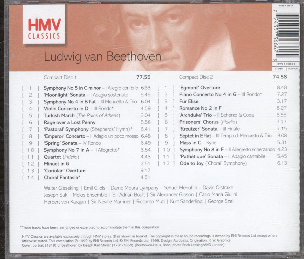 Various Artists - Ludwig Van Beethoven - Double Cd