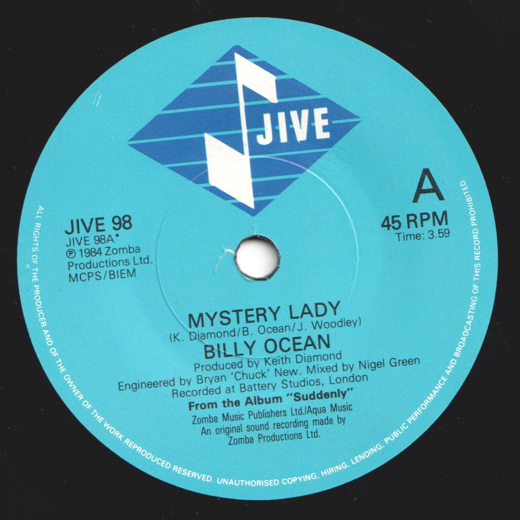 Billy Ocean - Mystery Lady - 7 Inch