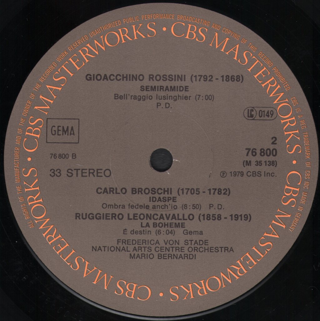 Frederica von Stade / National Arts Centre Orchestra / Mario Bernardi - Frederica von Stade . Bernardi - Lp