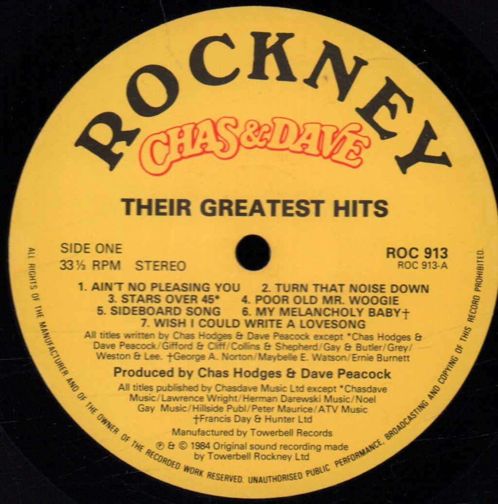 Chas And Dave - Greatest Hits - Lp