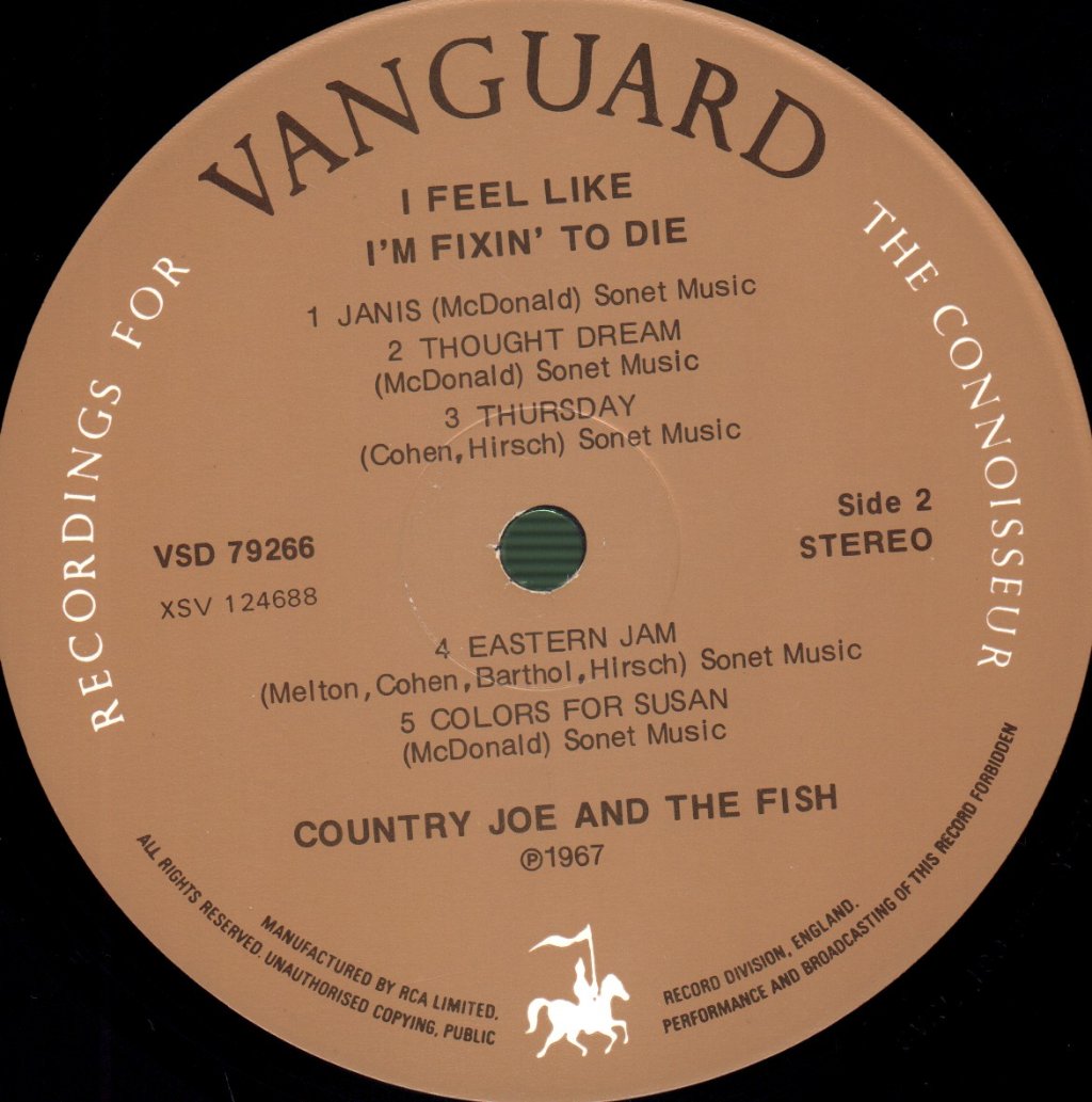 Country Joe And The Fish - I Feel Like I'm Fixin' To Die - Lp