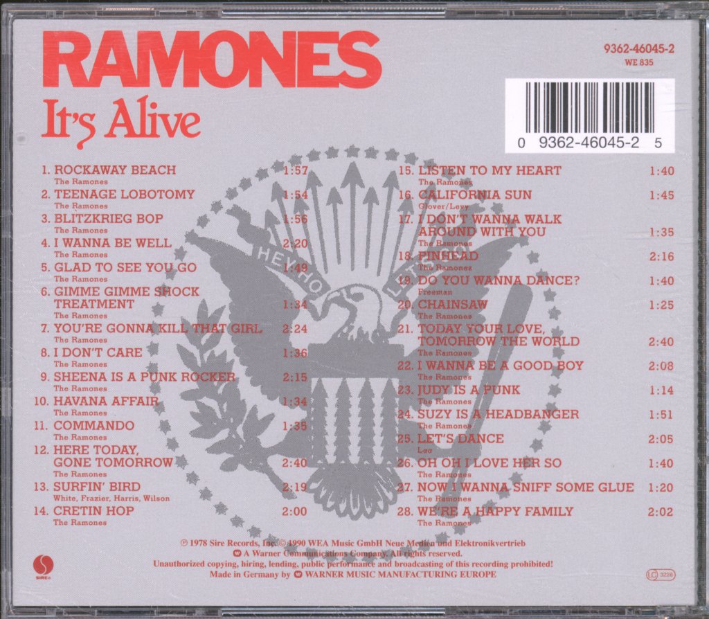 Ramones - It's Alive - Cd