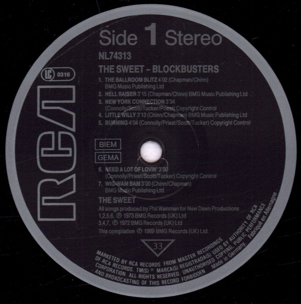Sweet - Blockbuster - Lp