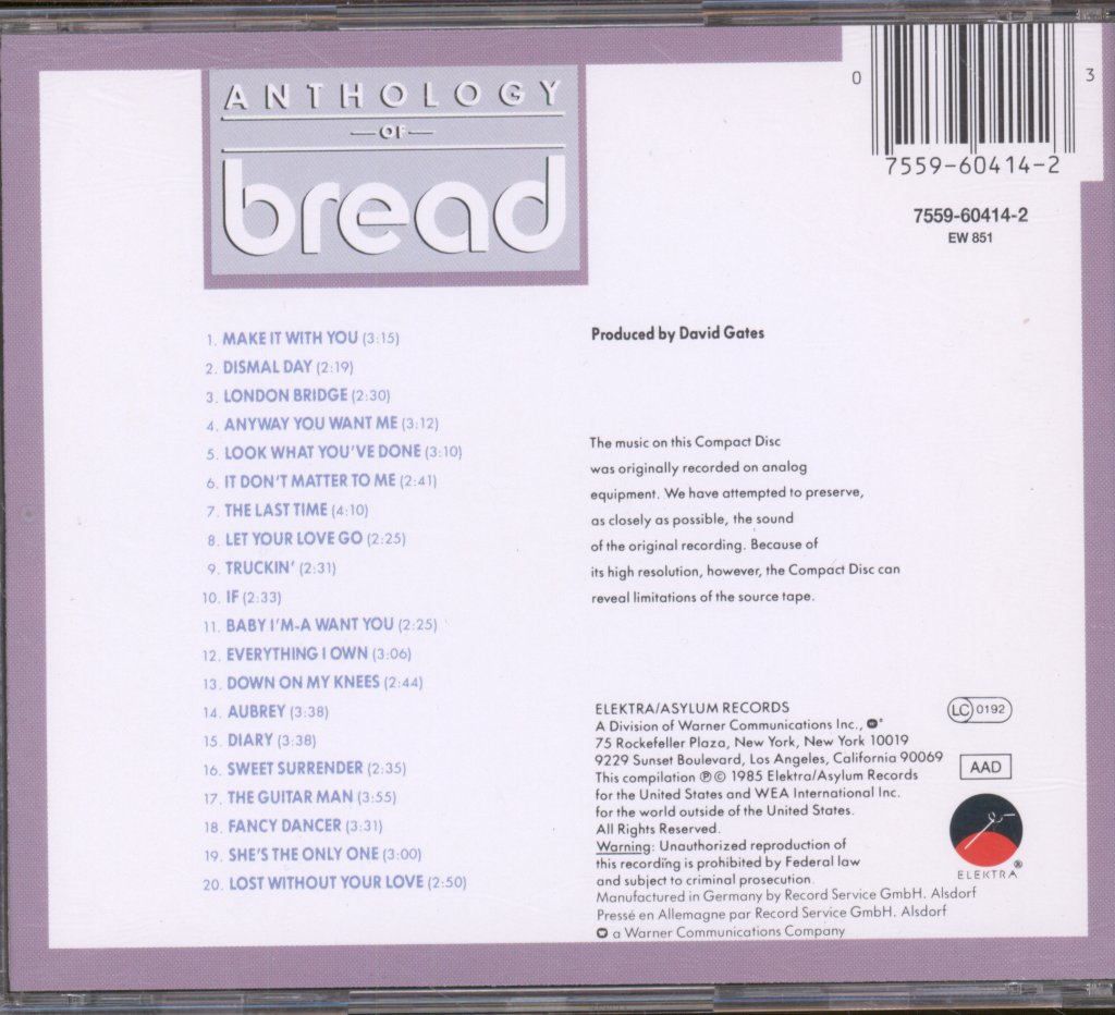 Bread - Anthology Of Bread - Cd
