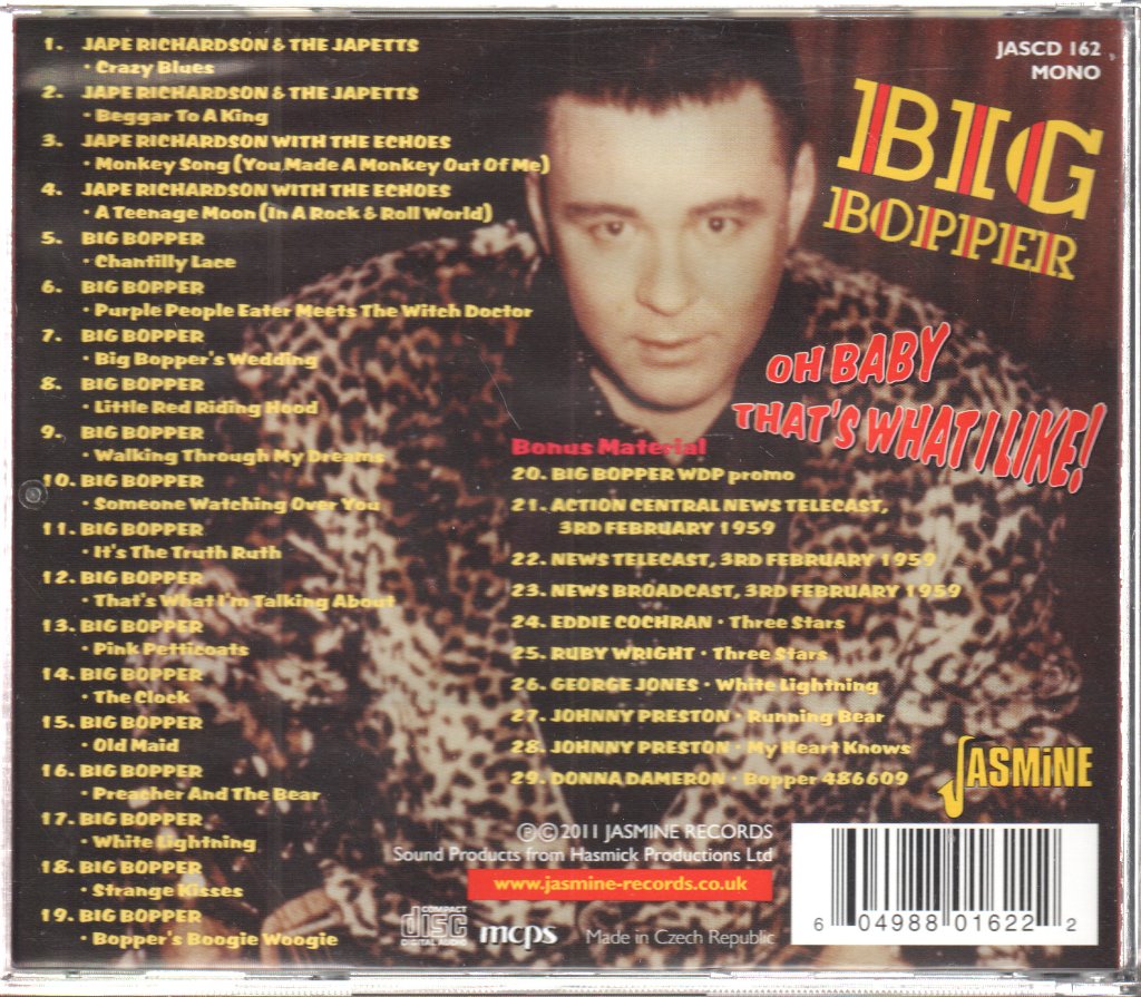 Big Bopper - Oh Baby That's What I Like! - Cd