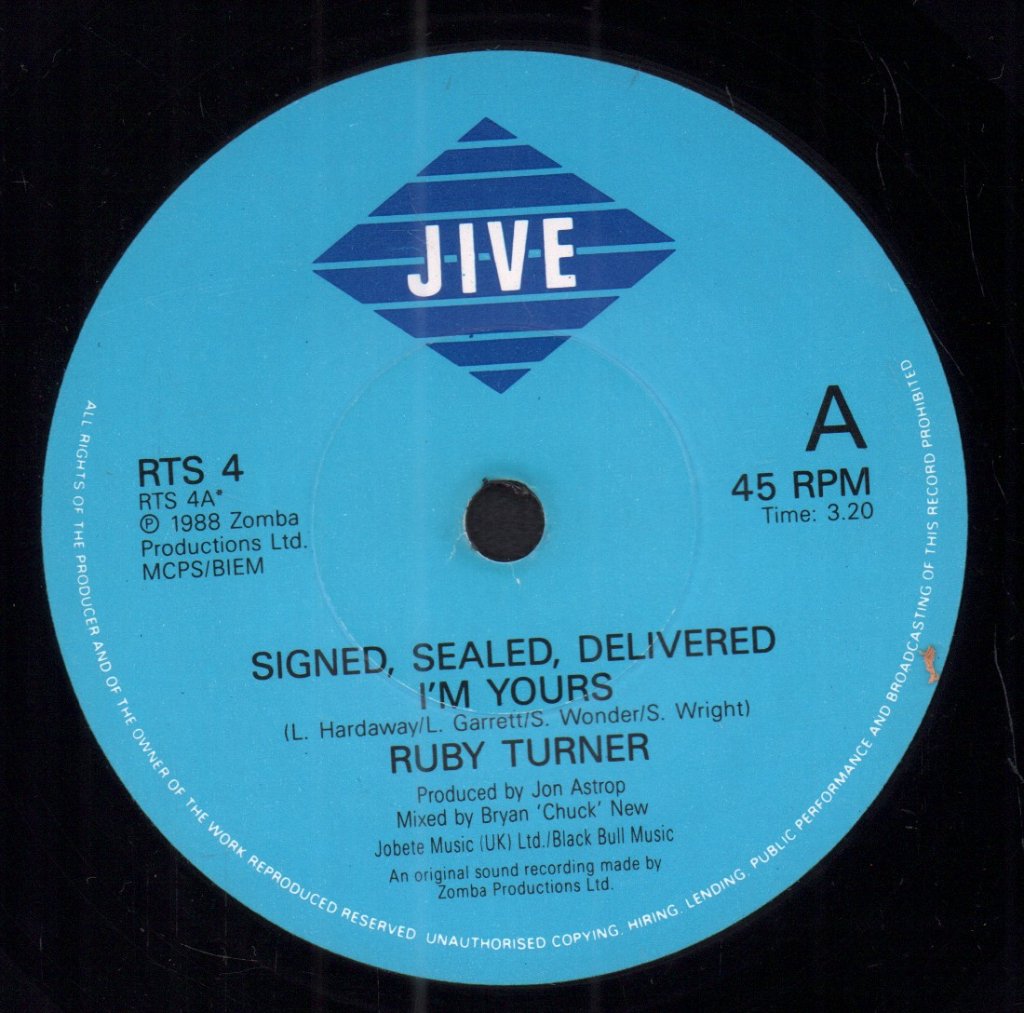 Ruby Turner - Signed Sealed Delivered - 7 Inch