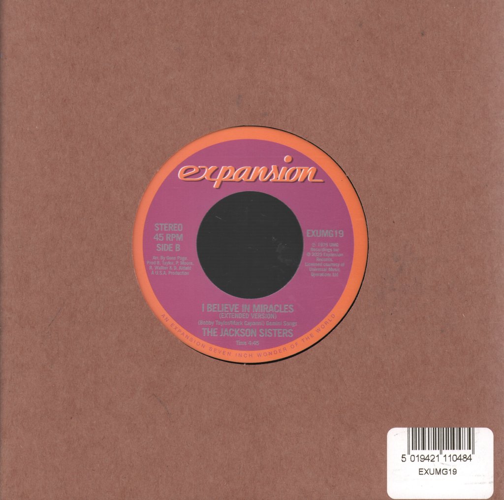 Jackson Sisters - I Believe In Miracles - 7 Inch