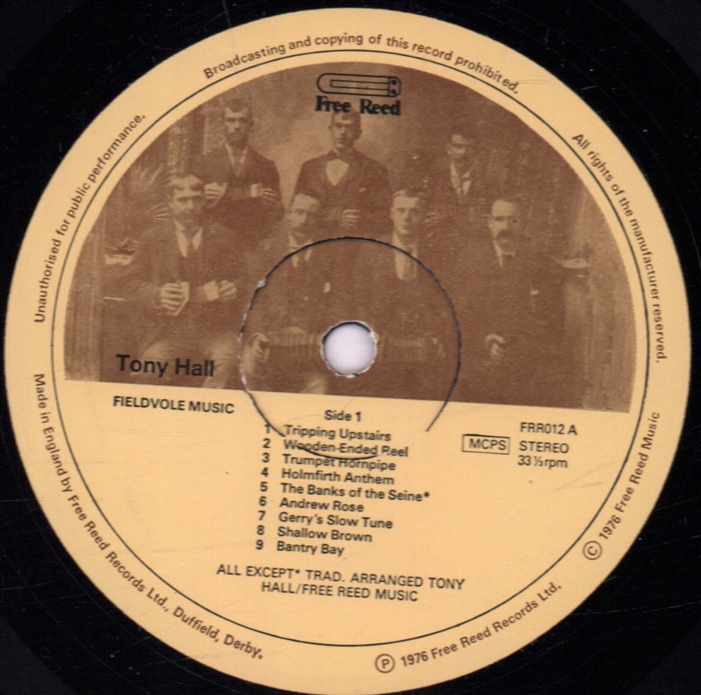 Tony Hall - Fieldvole Music - Lp
