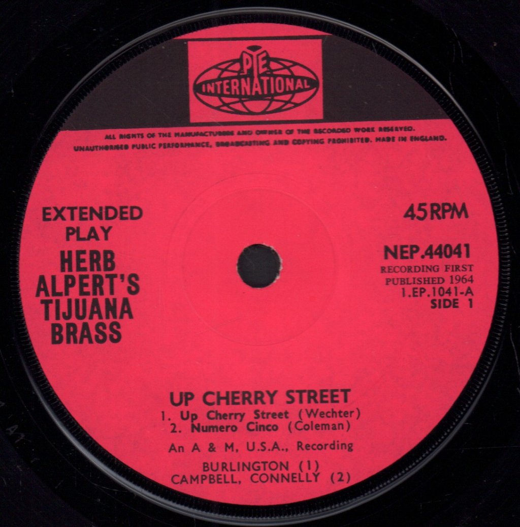 Herb Alpert And The Tijuana Brass - Up Cherry Street - 7 Inch