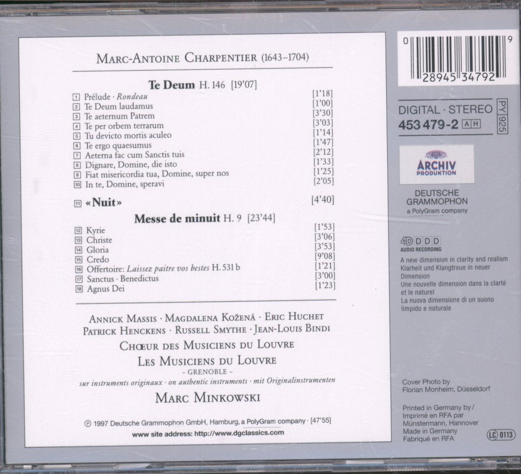 Les Musiciens Du Louvre-Grenoble, Marc Minkowski - Charpentier - Te Deum • Messe De Minuit - Cd