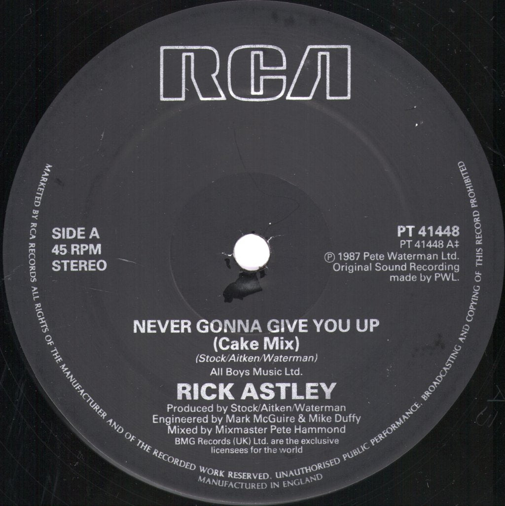 Rick Astley - Never Gonna Give You Up - 12 Inch