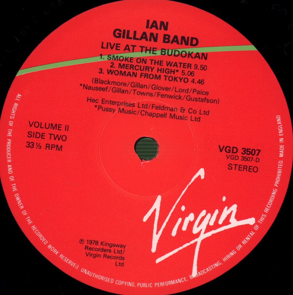 Ian Gillan Band - Live At The Budokan Volumes 1 And 2 - Double Lp